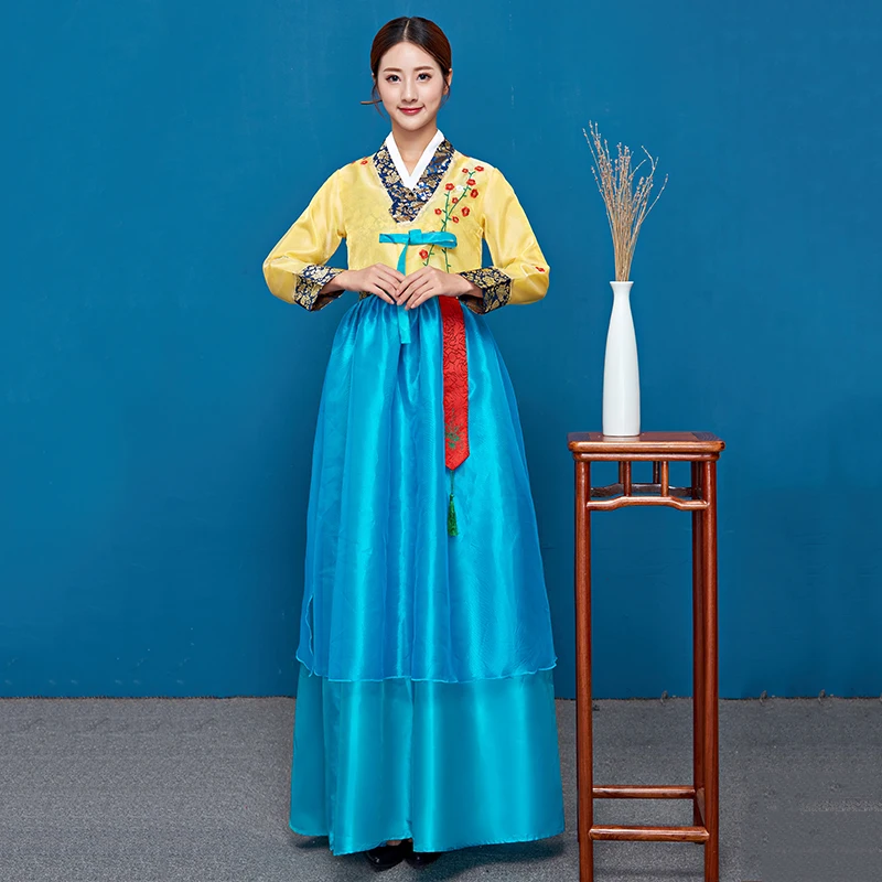 Новая Корейская одежда традиционный Корт женские костюмы Hanbok в Корейском стиле