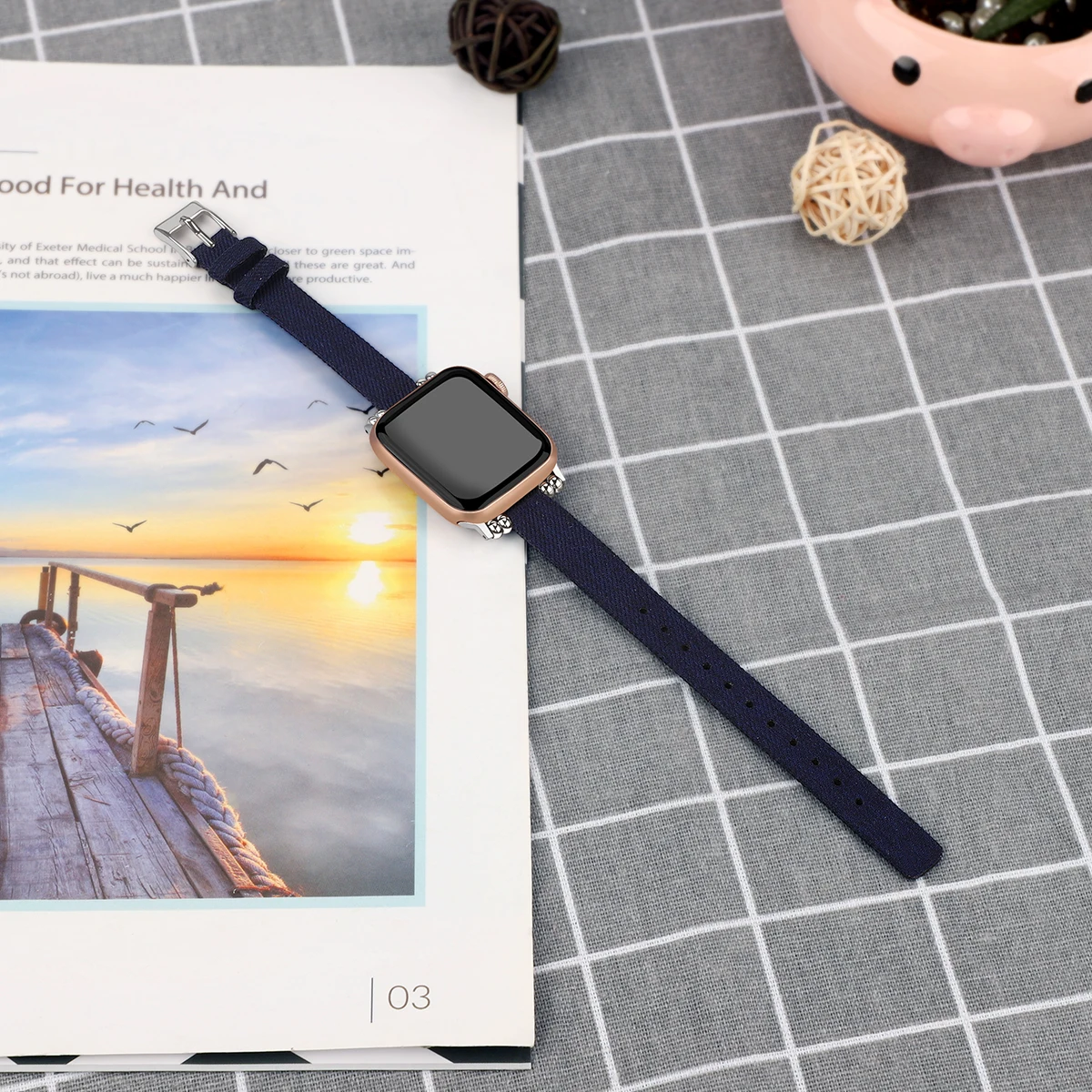 Совместим с Apple Watch 38 мм, 42 мм, 40 мм 44 мм с мультипокрытием, Заводское производство, браслет для наручных часов Iwatch, ремешок series 5/4/3/2/1 84002