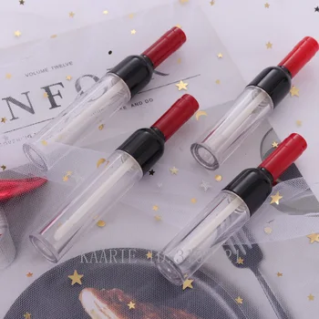 

10/30/50pcs 4ml 5ml Empty Lip Gloss Tube DIY Plastic Lip Gloss Container Wine Shape Refillable Bottles Empty Lipgloss Bottle