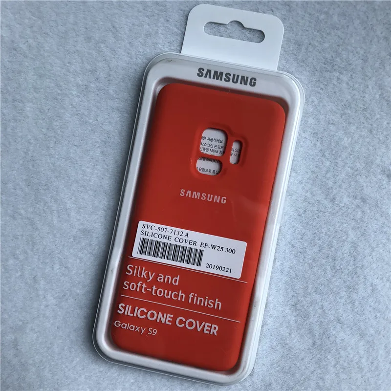 orange Чехол для samsung Galaxy S9 Plus, шелковистый мягкий на ощупь жидкий силиконовый стильный чехол для Galaxy S9 S9+ Plus, полная защита - Цвет: orange