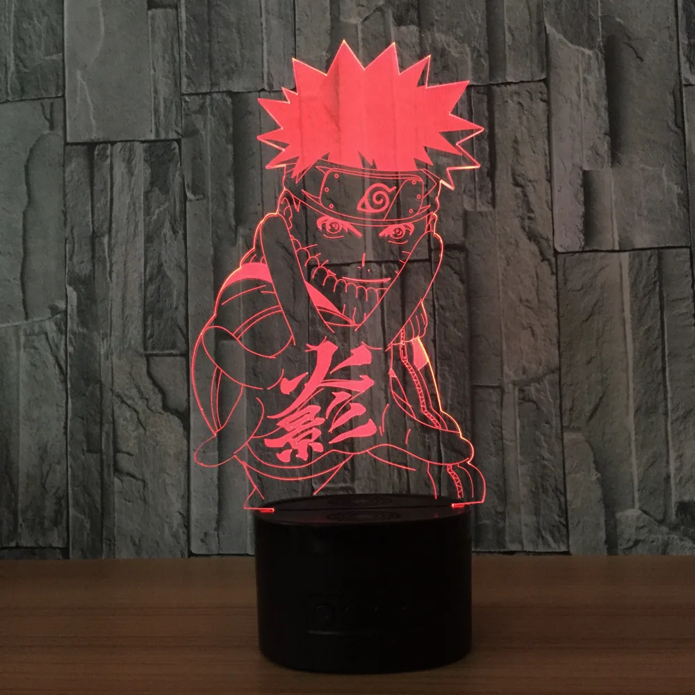 Ботинки в стиле аниме NARUTO лампа 3D Детский Светильник игрушка новизны лампы 7