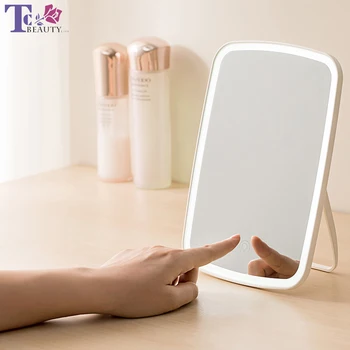 

Desktop LED Backlit Mirror ABS Folding Makeup Mirror With Lights Touch Dimming Table Mirrors USB Charging Cosmetic Lamp