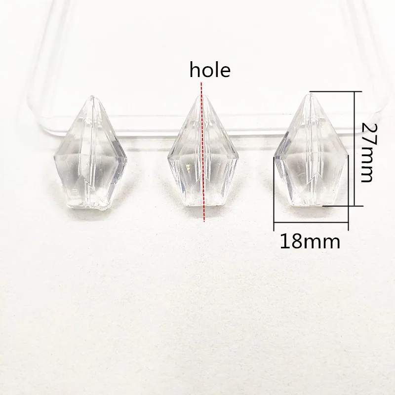 Новое поступление! 27x18 мм 230 шт прозрачные акриловые бусины в форме ромба для ожерелья, сережек, украшения ручной работы своими руками
