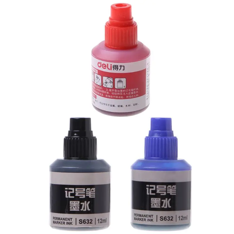 

12ml Waterproof Instantly Dry Graffiti Paint Pen Oil Ink Refill For Marker Pens 53CC