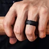 Men Silicone Rings Hypoallergenic Flexible Sports Antibacterial Wedding Rubber Bands 8mm Food Grade FDA Silicone Finger Ring 5