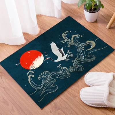 

Japanese Style Rectangular Carpet, Cartoon Cat, Duck, Lovely Decorative Door Mat