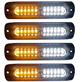 

4Pcs 10 LED Flashing Strobe Lights for Truck Car Vehicle LED Head Emergency Beacon Hazard Warning Lights