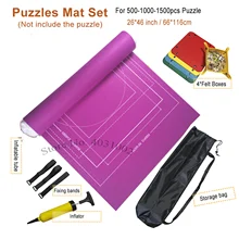 3mm Thicken Puzzles Mat Jigsaw Roll Mat Playmat Large 500 1500 2000pcs Puzzle Accessories Storage Portable Travel Games w/ bag