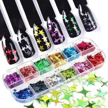 

2 Pcs Nail Art Stickers Nail Sequins Manicure Sequins Nail Art Decal for Home Nail Decor Women
