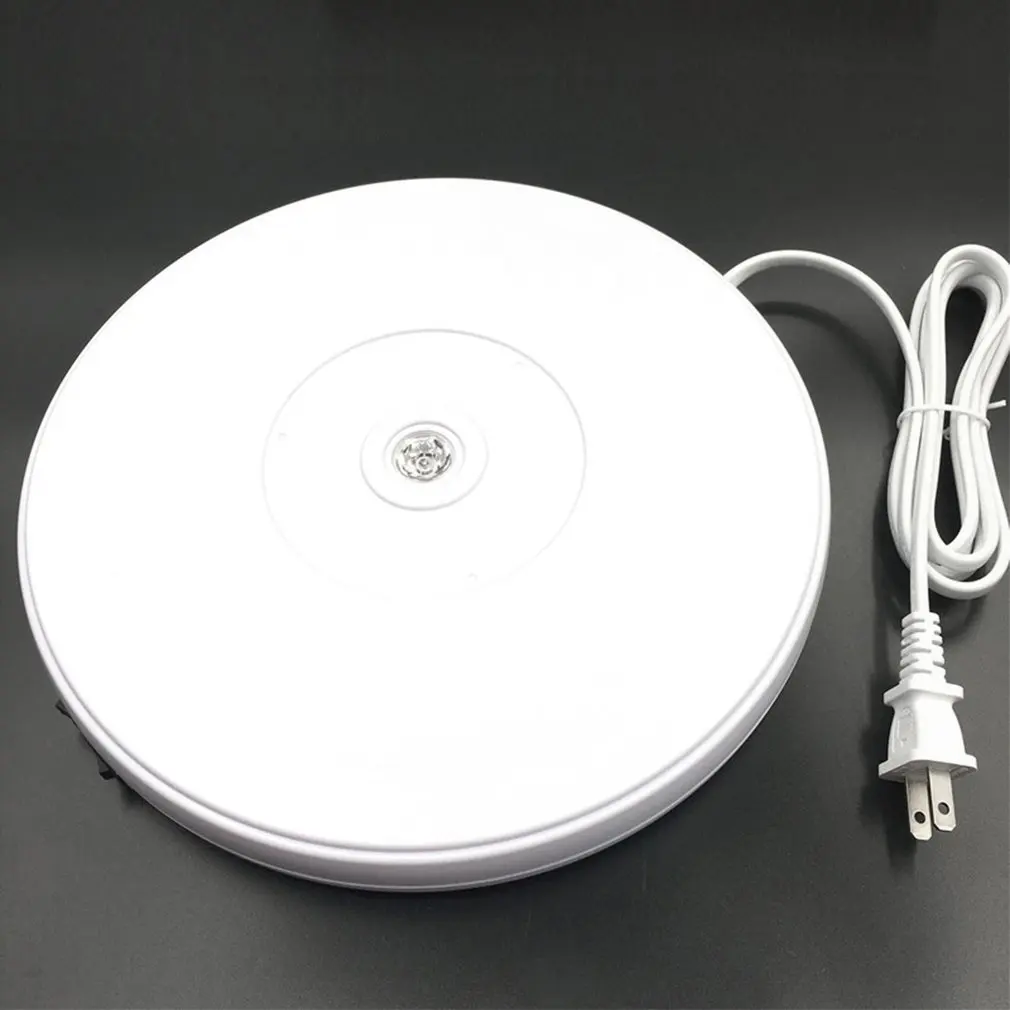 

25Cm With Led Lights Automatic Electric Shooting Turntable Display Stand Rotating Disk Live Video 360 Degree Photography