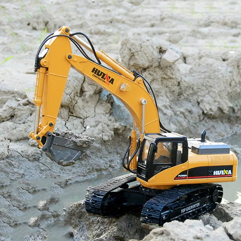 US $734.67 Full Alloy Big Rc Excavator 23ch Remote Control Truck DieCast 24g Radio Controlled Machine Metal Car Toys For Boys New Version