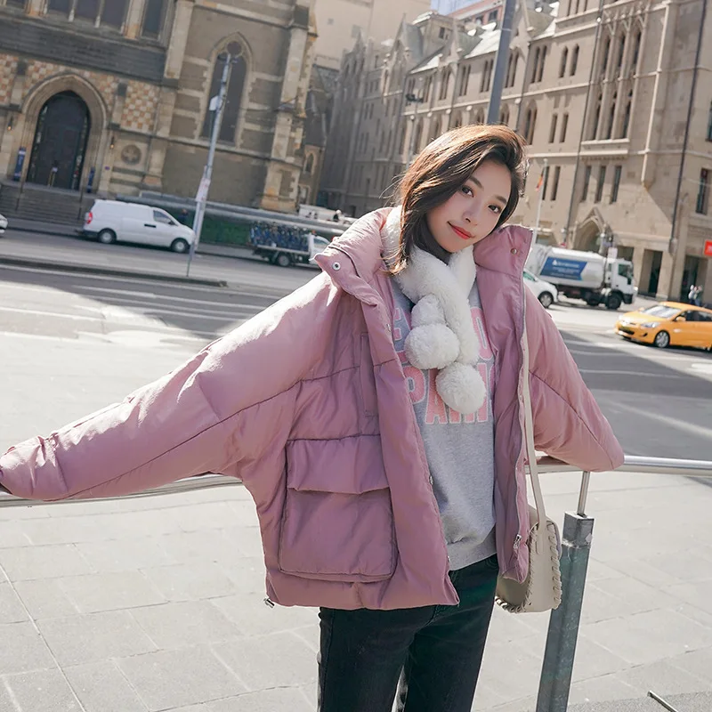 

INS down Coat Women's Short 2018 New Style Loose Thick Dongdaemun X2 down Jacket Cotton-padded Clothes Coat Small Cotton-Padded