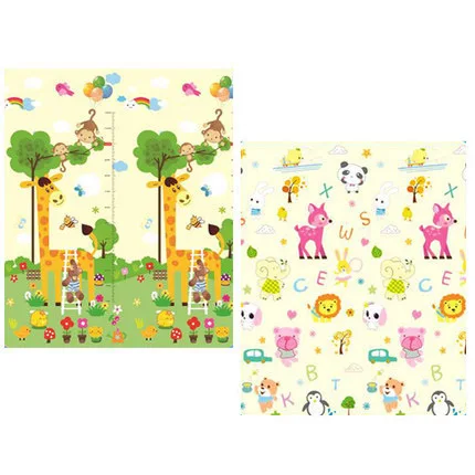Детский игровой коврик XPE Puzzle, детский двусторонний утолщенный игровой коврик Infantil, коврик для ползания в детскую комнату, складной коврик, Детский ковер - Цвет: A