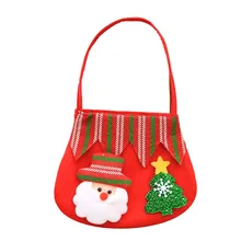 Большая Рождественская сумка Красный мультфильм старый человек Снеговик конфеты Tote ребенок подарок ткань Холщовая Сумка многоразовая хозяйственная сумка bolsa de tela# B