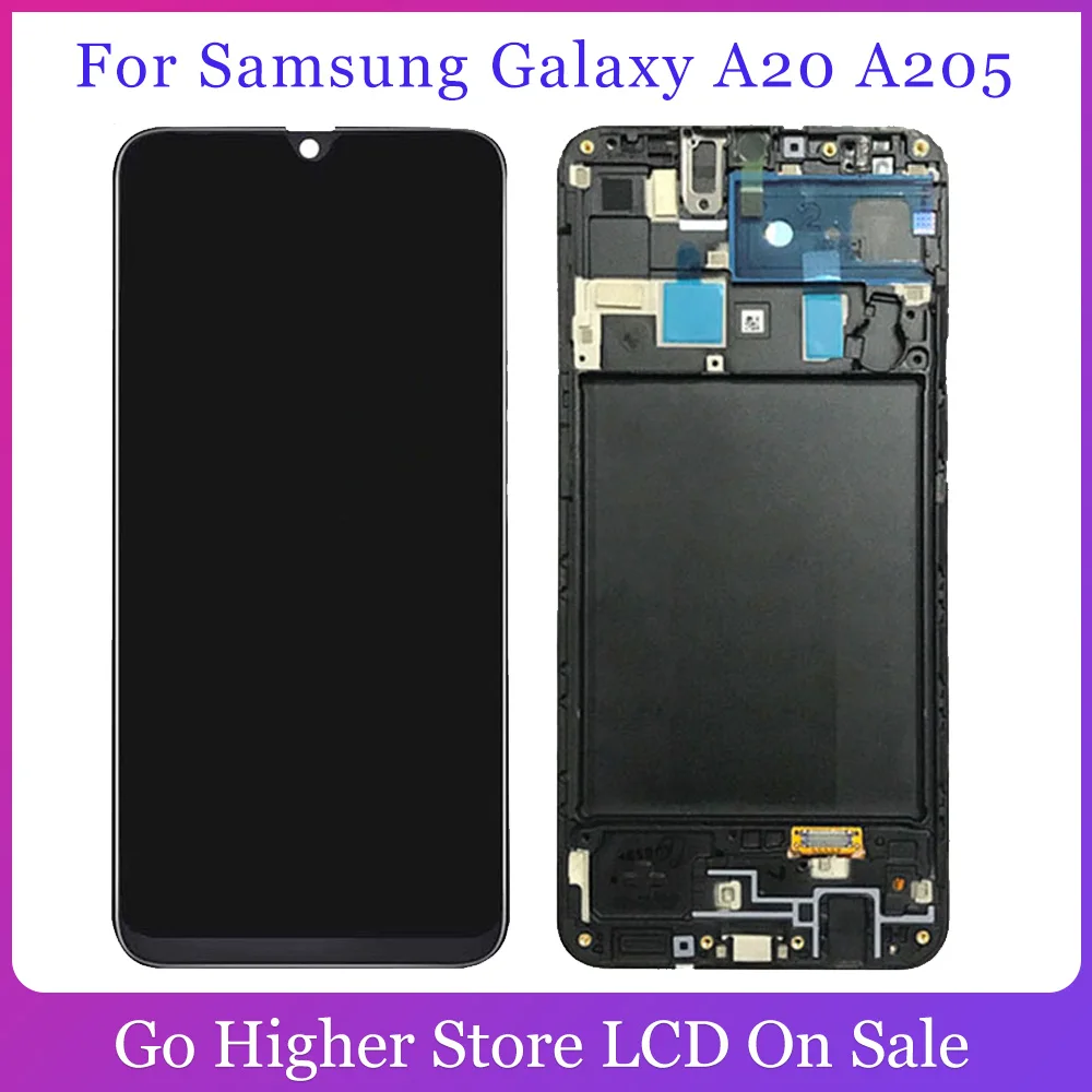 Сенсорный ЖК-дисплей 6 4 дюйма в сборе для Samsung Galaxy A20 A205 Lcd A205F A205G/DS A205F/DS A205GN/DS SM-A205FN/DS