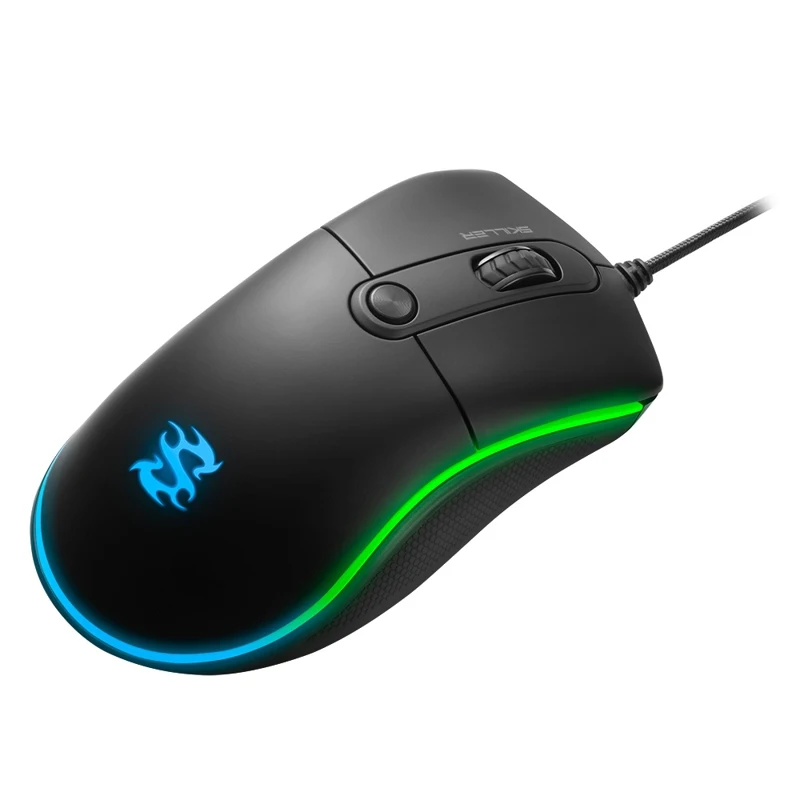 Мышь Sharkoon Skiller SGM2 оптическая, проводная, 6400 dpi, USB, подсветка RGB, цвет: черный