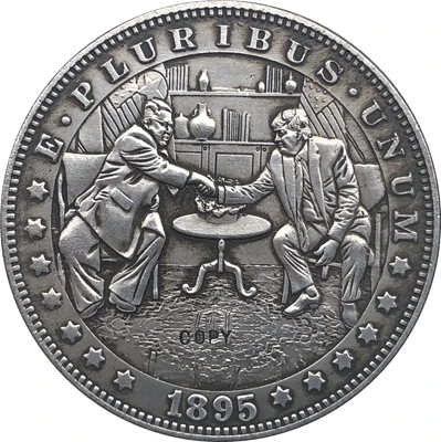 Медная копия Hobo Nickel 1895-O морганский доллар США тип 111 | Дом и сад