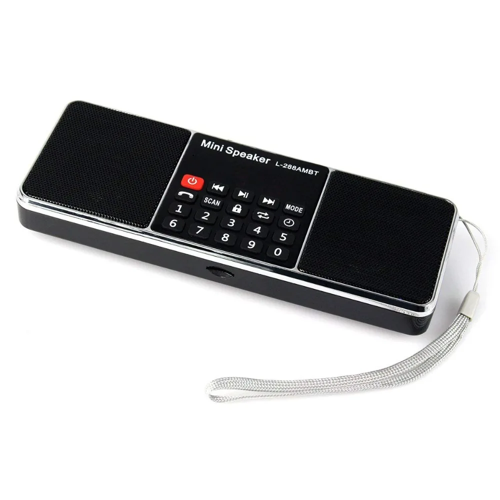 Портативный радио AM FM Bluetooth динамик стерео MP3 плеер TF/SD карта USB накопитель Громкая связь вызов светодиодный дисплей экран L-288