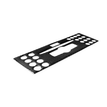 

Cover CD Panel Sticker Accessories Car 2Pcs Carbon Fiber Black Practical