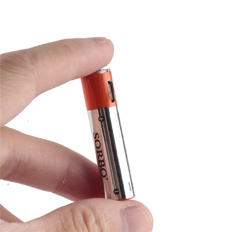 SORBO 1,5 V 400mAh Li-po AAA аккумуляторная батарея AAA Быстрая зарядка USB батареи для микрофона геймпада Bateria
