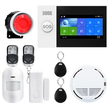 Приложение пульт дистанционного управления будильная панель переключаемая 10 языков беспроводная домашняя безопасность wifi GSM GPRS сигнализация Система RFID карта Arm Disarm