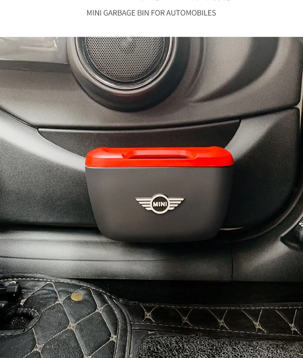 Distributeur de poubelle suspendu int&eacute;rieur de voiture modifi&eacute; Mini Cooper S JCW R55 R56 R60 F54 F55 F60 accessoires voiture