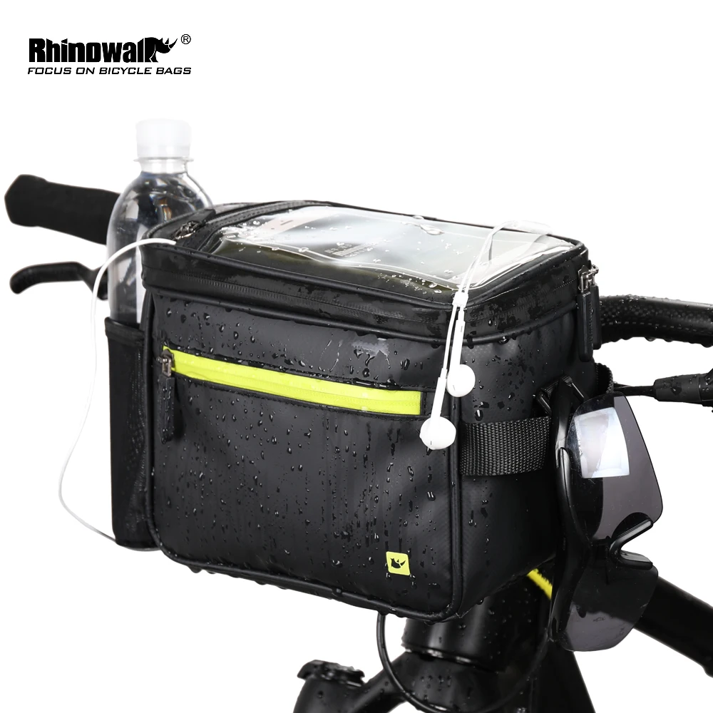 Perfect Rhinowalk Bicycle Handlebar Front Tube Bag Touch Screen Multifunction Shoulder Bag Phone Camera GPS Container Pouch 0