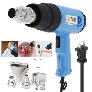 Price AC110V US Plug Air Volume 1500W Electric Heat Gun Handheld Hot Air Gun With 5 Nozzles Tool For Wallpaper Paint Stripping