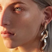 YMYW Модные металлические темпераментные серьги-гвоздики с золотым узлом, индивидуальные серьги для женщин, вечерние, подарок, 14-Позолоченные ювелирные изделия, подарок