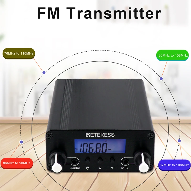 Retekess TR508 Wireless FM Broadcast Transmitter