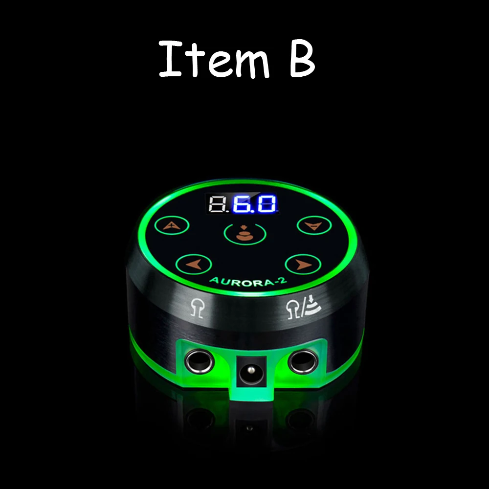 Item B black Hp-2 Татуировка питания цифровой питания ЖК-дисплей черный/серебристый/белый для комплектов машины - Цвет: Item B black