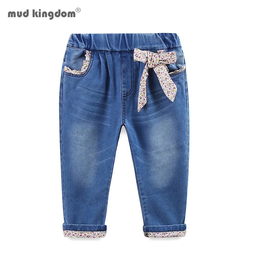 Mudkingdom Baby Girls Denim Jeans With 