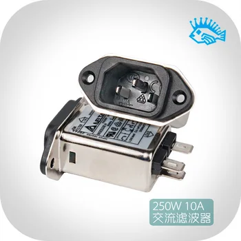

1pcs/5pcs New Delta AC Power Filter Mains EMI High Frequency Clutter IEC Purifier 8A Socket