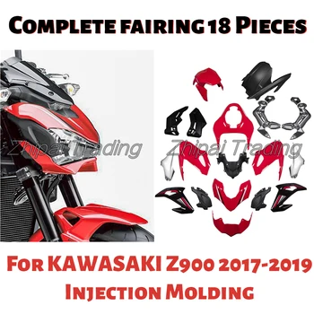 

Injection Complete fairing 18 Pieces For KAWASAKI Z900 2017-2019 front & rear fender tank cover nose beak full set fairing kit