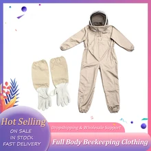Цельная одежда для пчеловодства, профессиональная одежда для пчеловодства, 1 шт., костюм для пчеловодства, капюшон, шляпа, одежда, перчатки, полноразмерный костюм Цельная одежда для пчеловодства, профессиональная одежда для пчеловодства, 1 шт., костюм для пчеловодства, капюшон, шляпа, одежда, перчатки, полноразмерный костюм