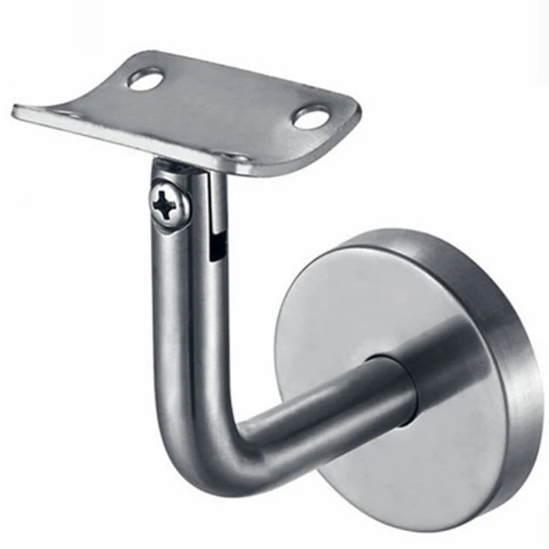 1.2x6x6cm Stainless Steel Handrail Bracket Glass Balustrade Stair Way Accessories Wall Glass Support Hotel Home Office Storage