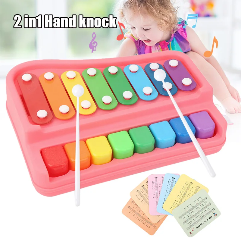 Лидер продаж 2 в 1 Детская Paino игрушка стук клавиатура 8 тон музыкальный инструмент раннего образования игрушка LBV