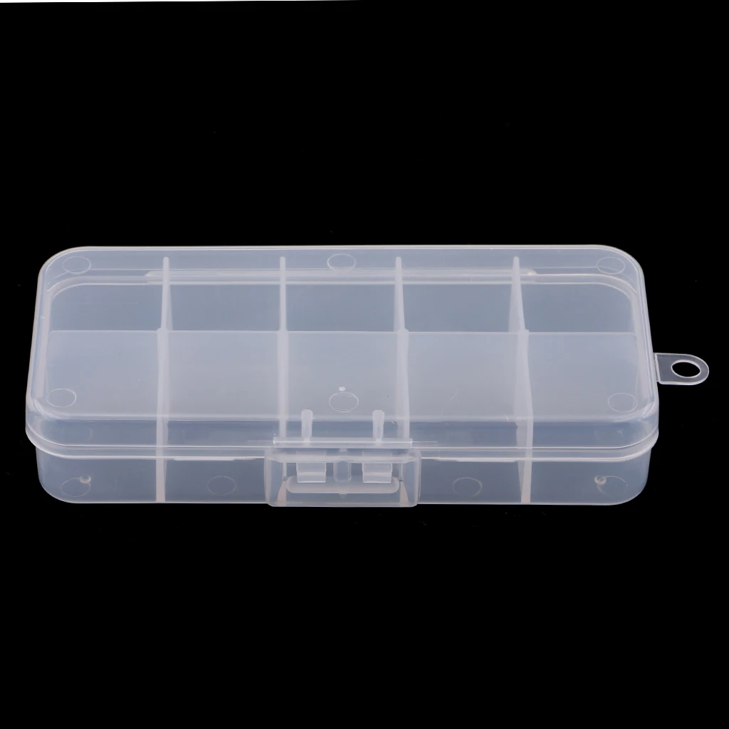 Transparent 10 Compartments Fishing Lure Bait Box Fishing Bead Snap Jig Case Transparent 10 Compartments Fishing Lure Bait Box Fishing Bead Snap Jig Case