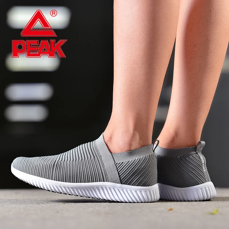 PEAK Men Lazy Shoes Breathable Knitless Slip On Casual Sneakers Soft  Lightweight Non slip Sneakers Outdoor Walking Shoes|Walking Shoes| -  AliExpress