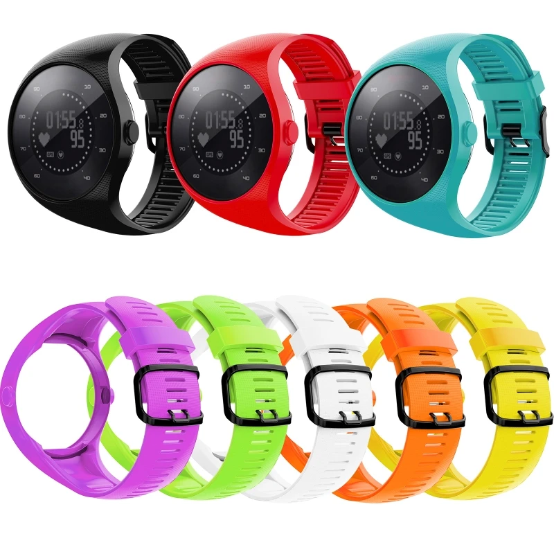 

2021 New Replacement Solid Color Soft Silicone Bracelet Strap Wrist Band for Polar M200 Smart Watch