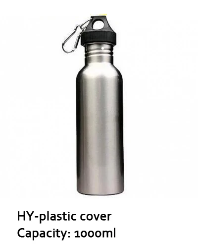 HY-SuoL-BGai1000ml 304 спортивный чайник из нержавеющей стали Герметичный открытый большой емкости широкий рот воды чашки - Цвет: HY-SuoL-BGai1000ml