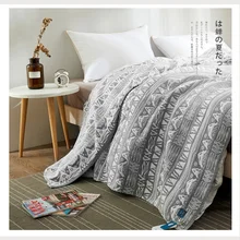 Хлопковое теплое Марлевое муслиновое полотенце, одеяло, мягкое Клетчатое одеяло, массивное вязаное одеяло для кровати/дивана/самолета/путешествий, покрывало