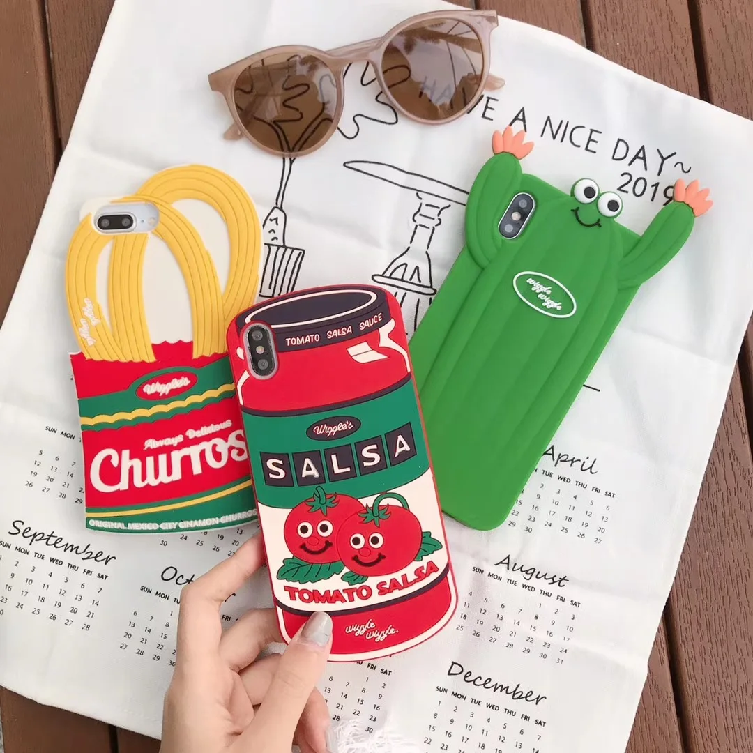Силиконовый 3D мягкий гелевый Чехол для телефона для iphone xr x 11 pro max xs max 6 6s 7 8 plus модный интересный анти-осенний защитный чехол