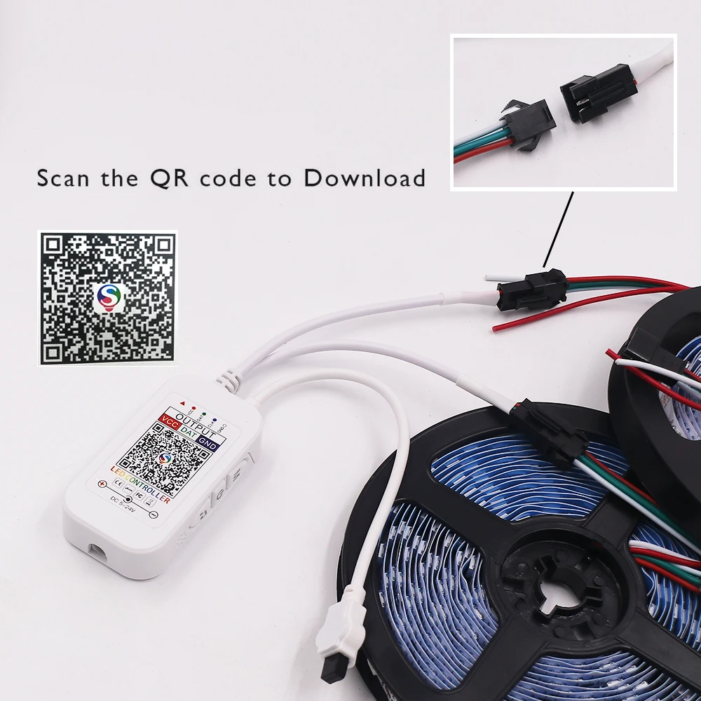 DC 5V 12V 24V Dream Color RGB 24Key Infrared Controller Bluetooth APP Remote Control For WS2812B WS2811 Ambient LED Strip Lights led strip lights led strip light led light strip led decorative lights