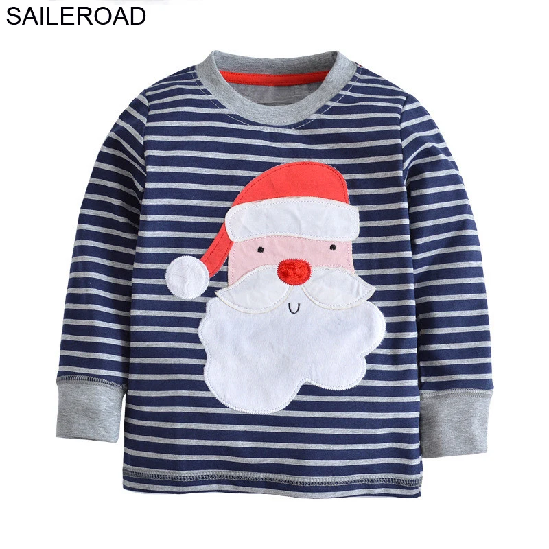 SAILEROAD/Детские футболки с динозавром из мультфильма для мальчиков от 18 месяцев до 6 лет осенне-весенняя одежда для маленьких мальчиков Детский лонгслив из хлопка