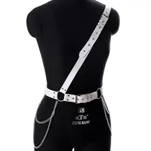 Пастельный Готический кожаный ремень для нижнего белья, пояс для чулок, топ, регулируемый пояс для талии, ремень для связывания тела, модные женские топы для клубных танцев