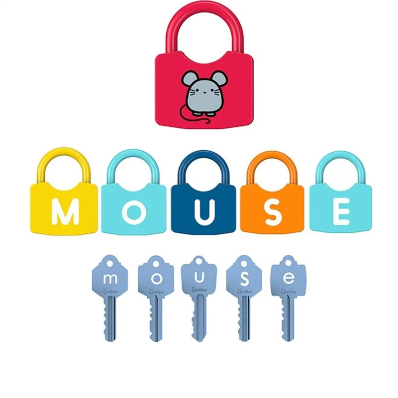 

Number Letter Unlocking Educational Toys Set Spell Children's Montessori Early Learning Center Teaching Aids Plastic Color Toys