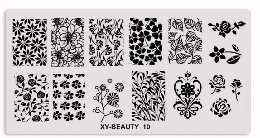 XY-BE 10 1 шт. из нержавеющей стали для ногтей штамп штамповка изображения пластины русские буквы Маникюр изображения пластины DIY ногтей Живопись 32 стиля - Цвет: XY-BE 10