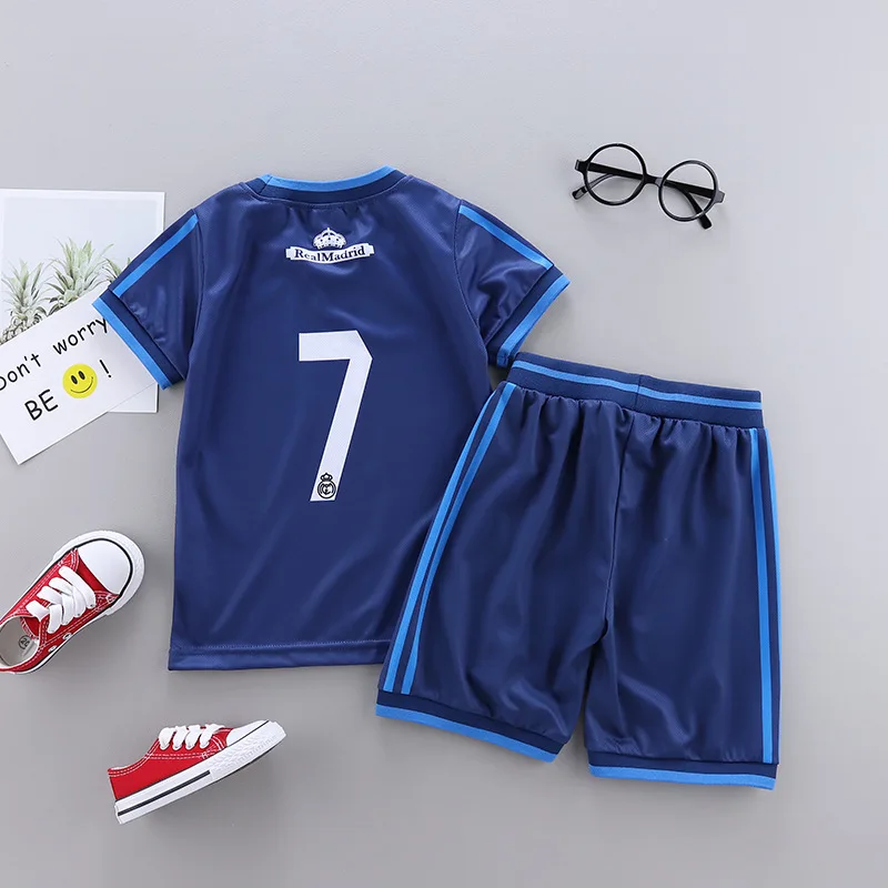 Summer Children Soccer Uniform Sports Set BOY'S Sports Training Suit Ball Uniform Two-Piece Set Childrenswear Performance Wear T