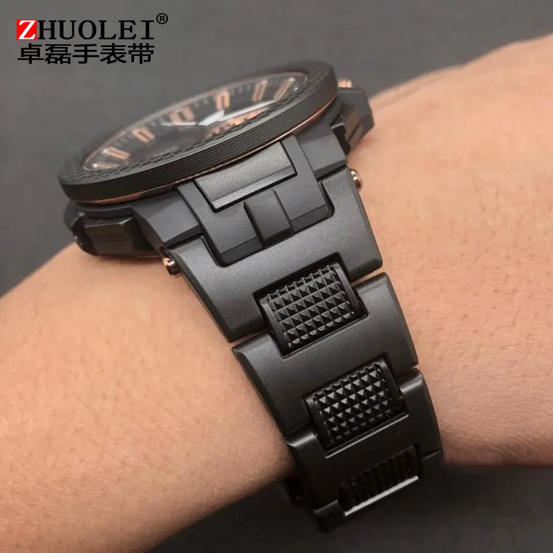 Для Casio PRW-7000FC Модифицированная пластико-композитная сталь часы ремень Спорт на открытом воздухе Часы наручные для горного туризма цепи